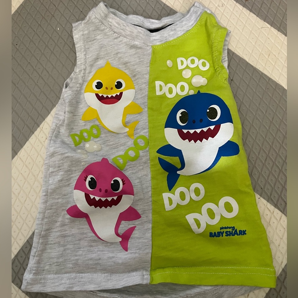Baby Shark Tank Top Size 12 months